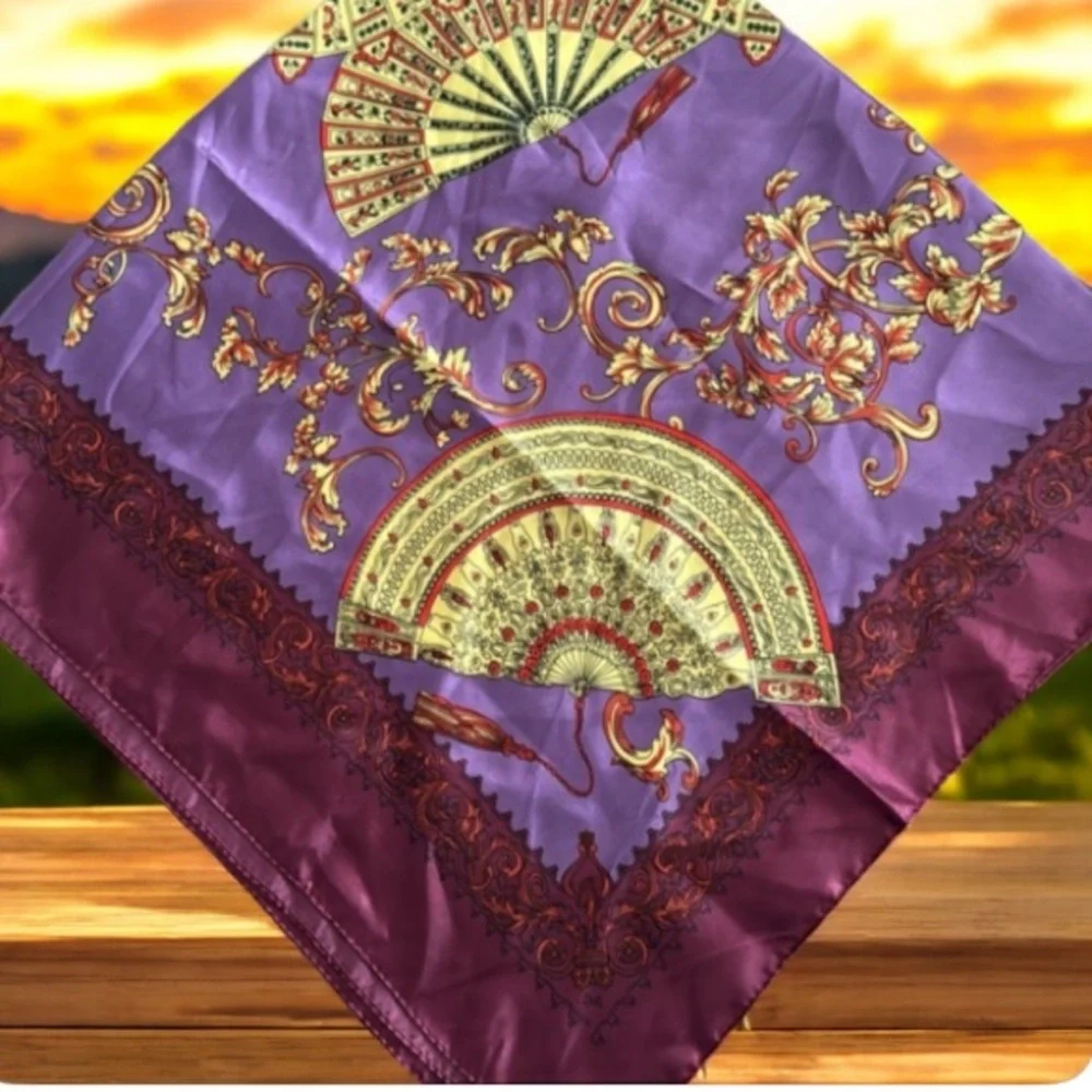 Purple and Gold Decorative Scarf